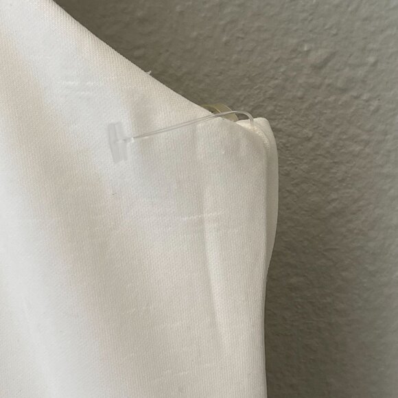 White Lace High Neck Mini Dress Size Small Sleeveless Skater Style Fit & Flare - Picture 8 of 14